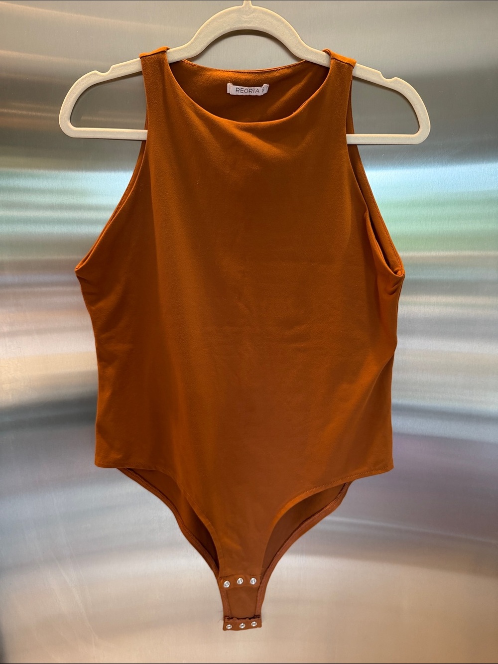 ReoRia Burnt Orange Sleeveless Bodysuit